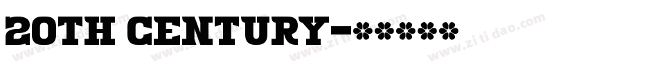 20th century字体转换